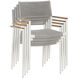 Nava White Outdoor Stackable Dining Armchair, Set Of 2